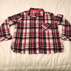 NWOT Victoria’s Secret soft lightweight flannel with embroidered front pocket